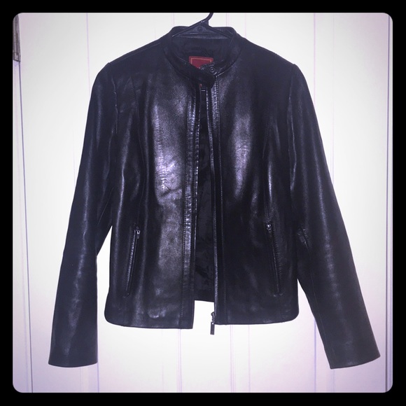 🌟Cole Haan Leather Jacket ✨ - Picture 1 of 7